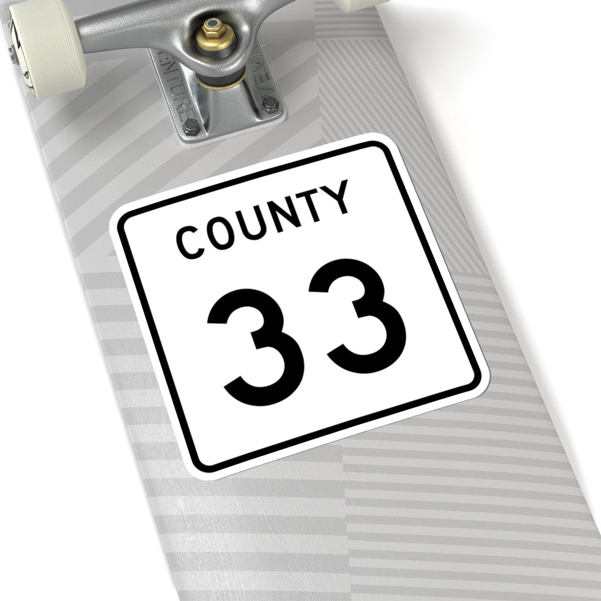County 33 square (Minnesota) (Road Sign) STICKER Vinyl Kiss-Cut Decal