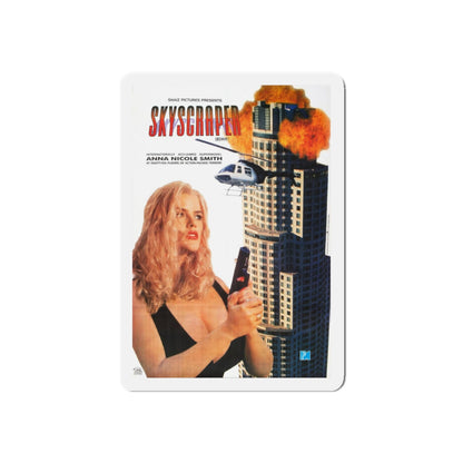 SKYSCRAPER 1996 Movie Poster - Refrigerator Magnet-4" x 4"-Die-Cut-1 pc-The Sticker Space