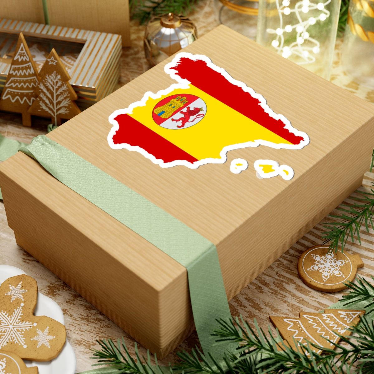 Flag-map of First Spanish Republic (Spain) STICKER Vinyl Kiss-Cut Decal