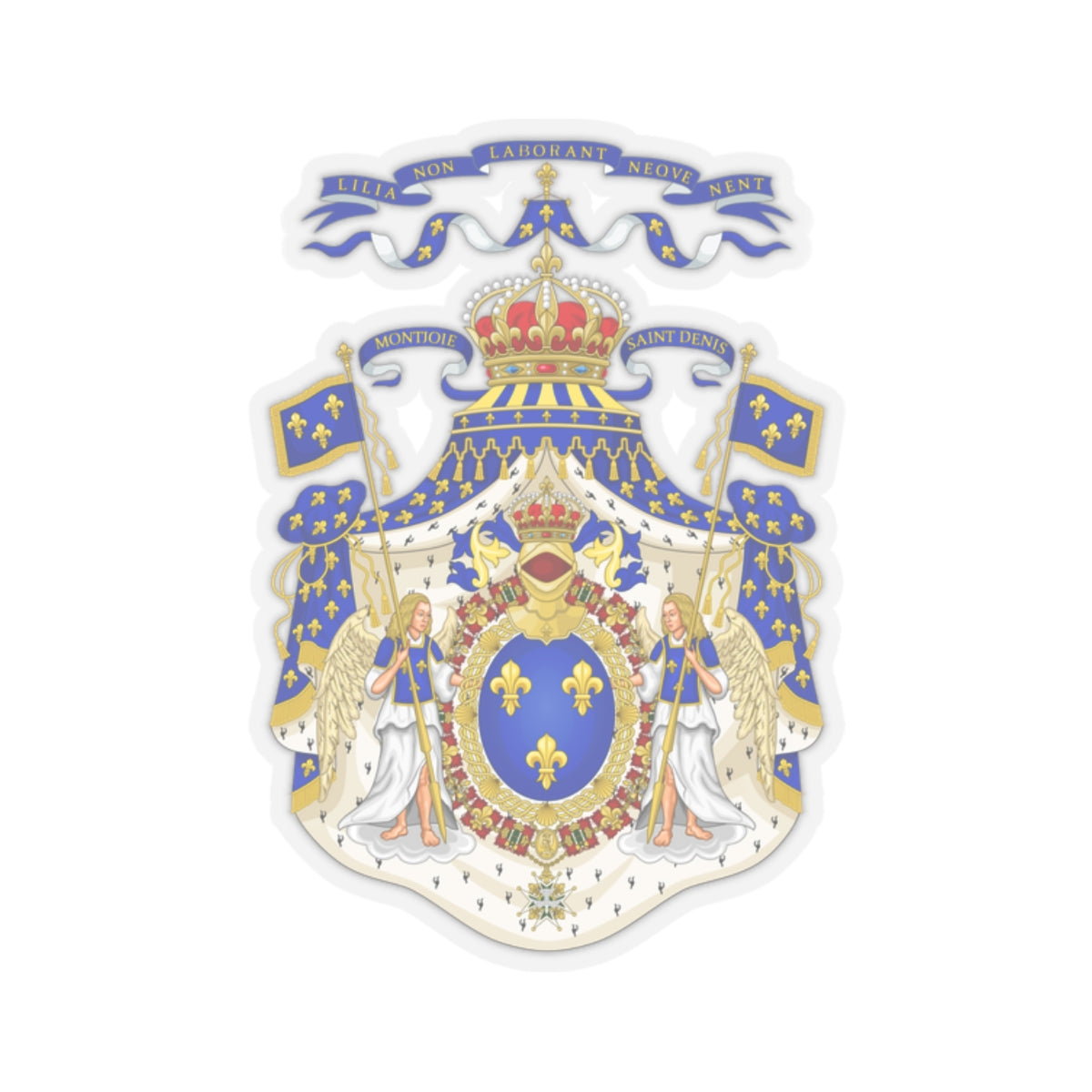 Grand Royal Coat of Arms of France - STICKER Vinyl Kiss-Cut Decal