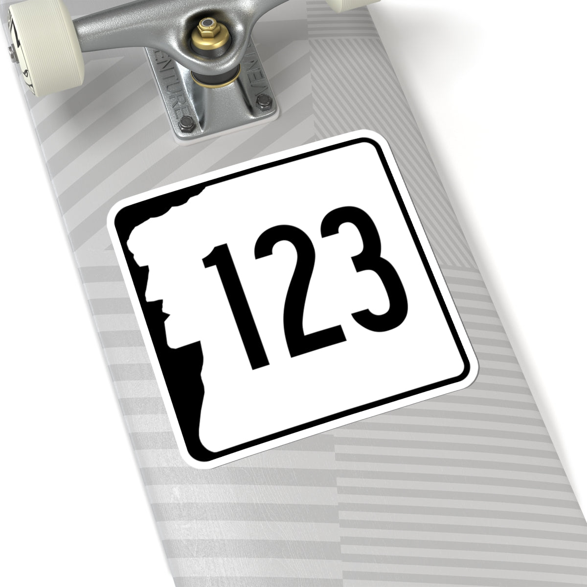 NH Route 123 (New Hampshire) (Road Sign) STICKER Vinyl Kiss-Cut Decal