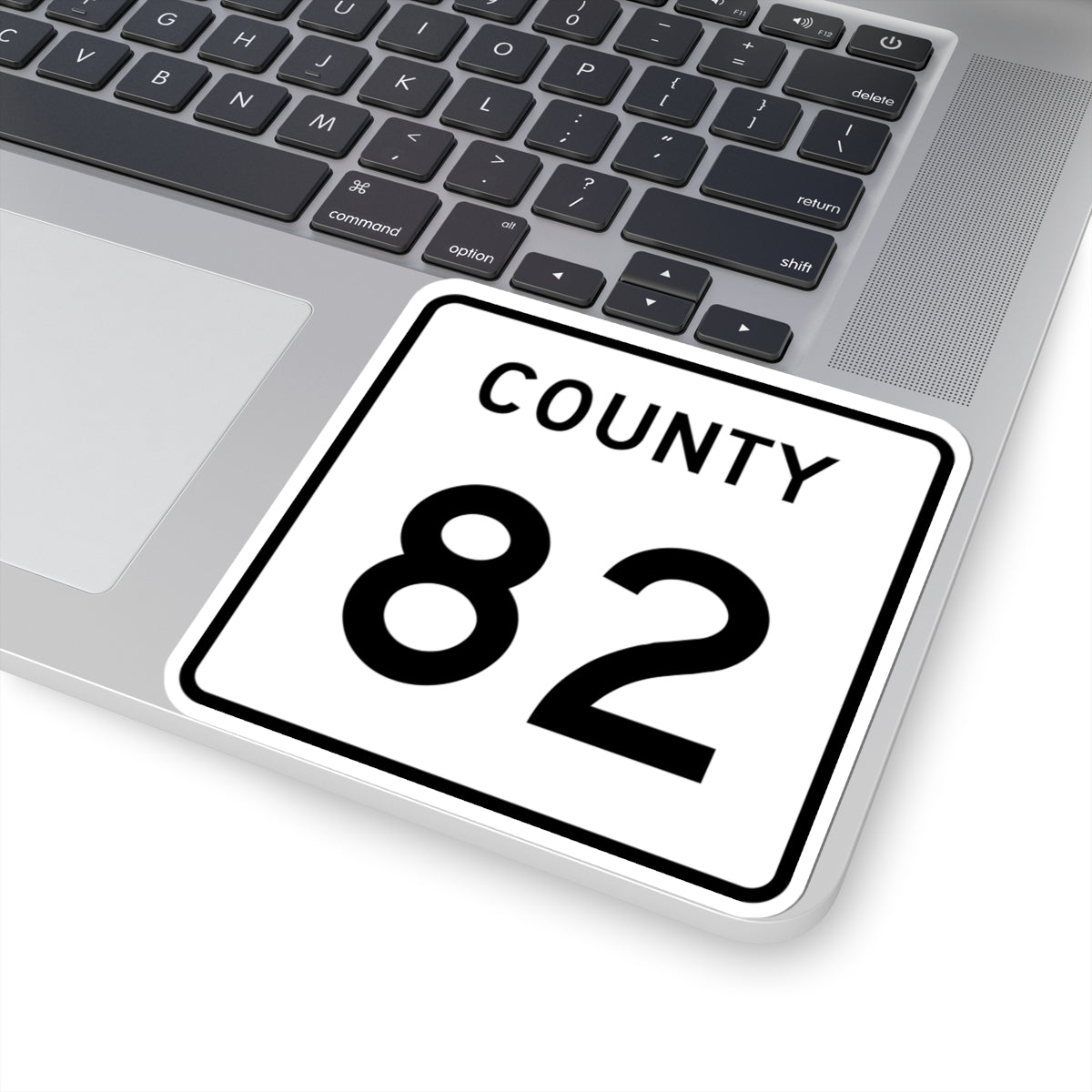 County 82 square (Minnesota) (Road Sign) STICKER Vinyl Kiss-Cut Decal