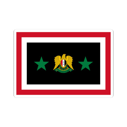 Flag of the Chief of the General Staff Syria 1980-2024 (Syria) STICKER Vinyl Kiss-Cut Decal