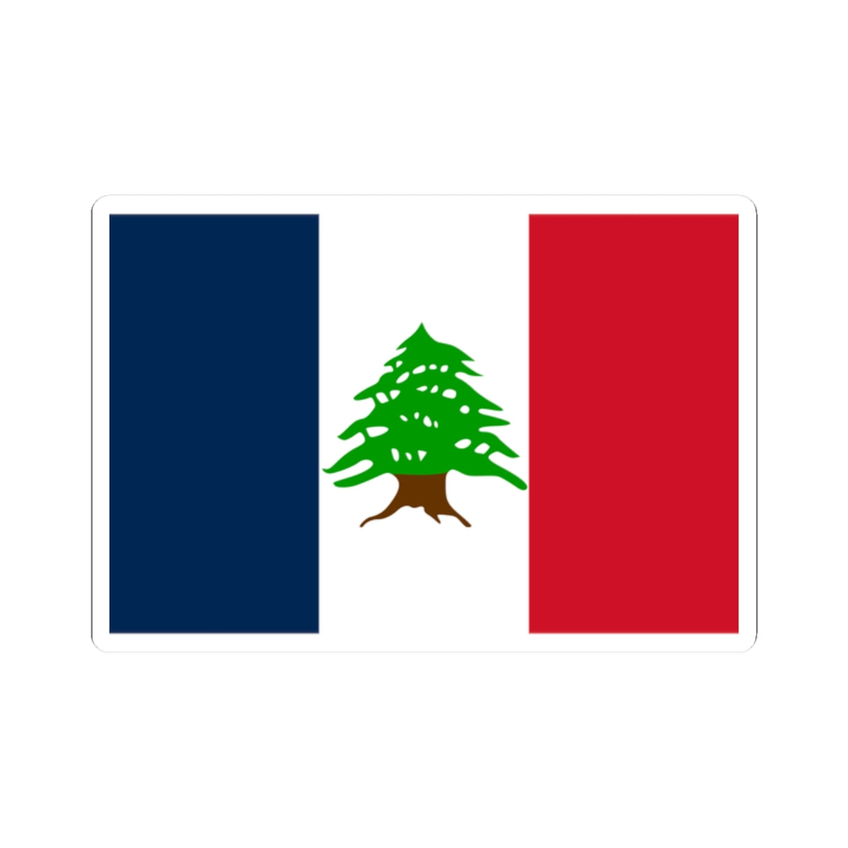 Flag of Lebanon during French Mandate 1920-1943 3 (Lebanon) STICKER Vinyl Kiss-Cut Decal