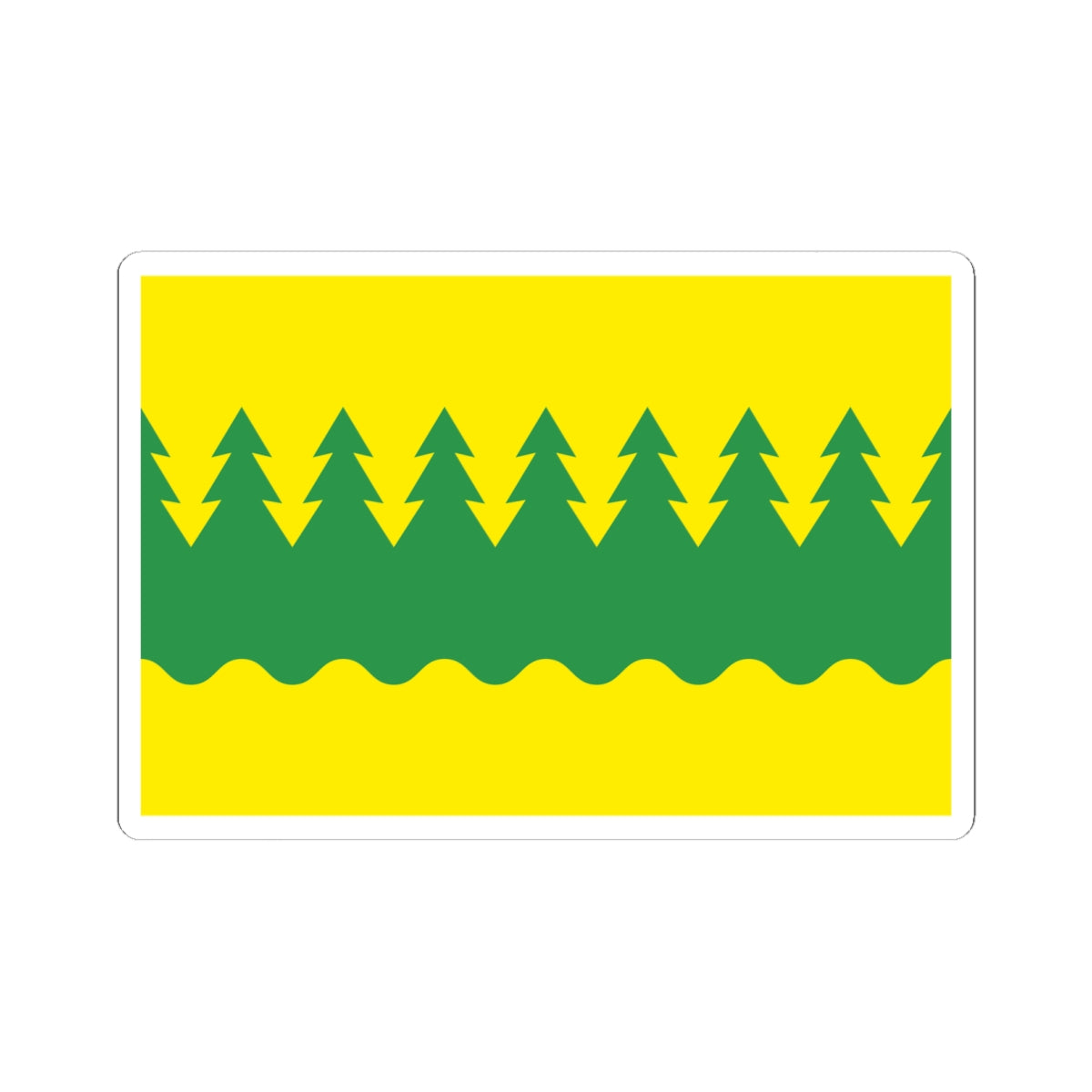 Flag of Kainuu (Finland) STICKER Vinyl Kiss-Cut Decal