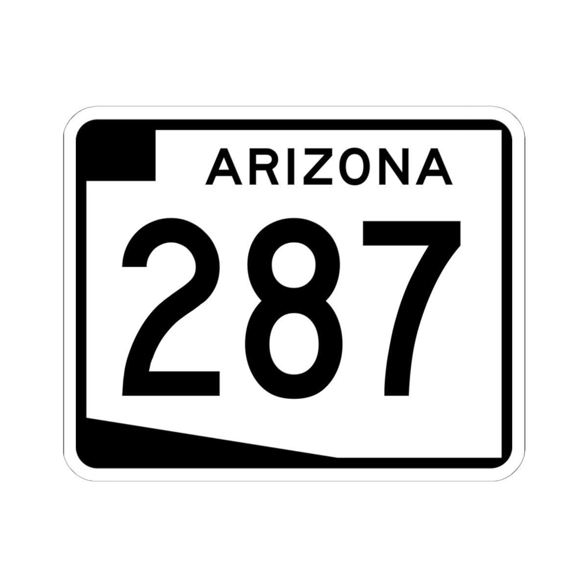 Arizona 287 (Arizona) (Road Sign) STICKER Vinyl Kiss-Cut Decal