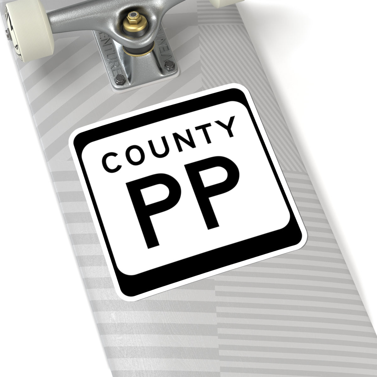 WIS County PP (Wisconsin) (Road Sign) STICKER Vinyl Kiss-Cut Decal