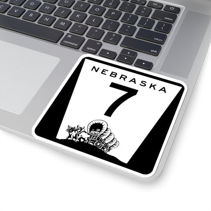 N-7 (Nebraska) (Road Sign) STICKER Vinyl Kiss-Cut Decal