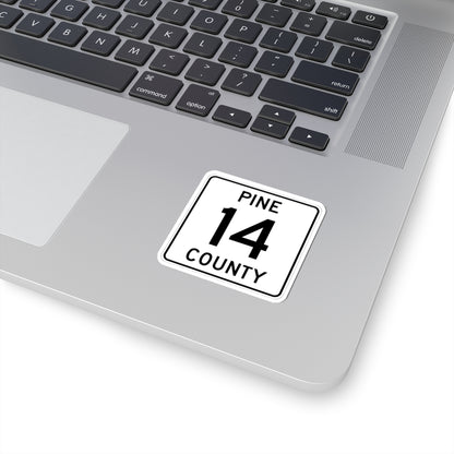 Pine County Route 14 MN (Minnesota) (Road Sign) STICKER Vinyl Kiss-Cut Decal