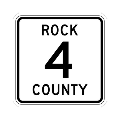 Rock County Route 4 MN (Minnesota) (Road Sign) STICKER Vinyl Kiss-Cut Decal