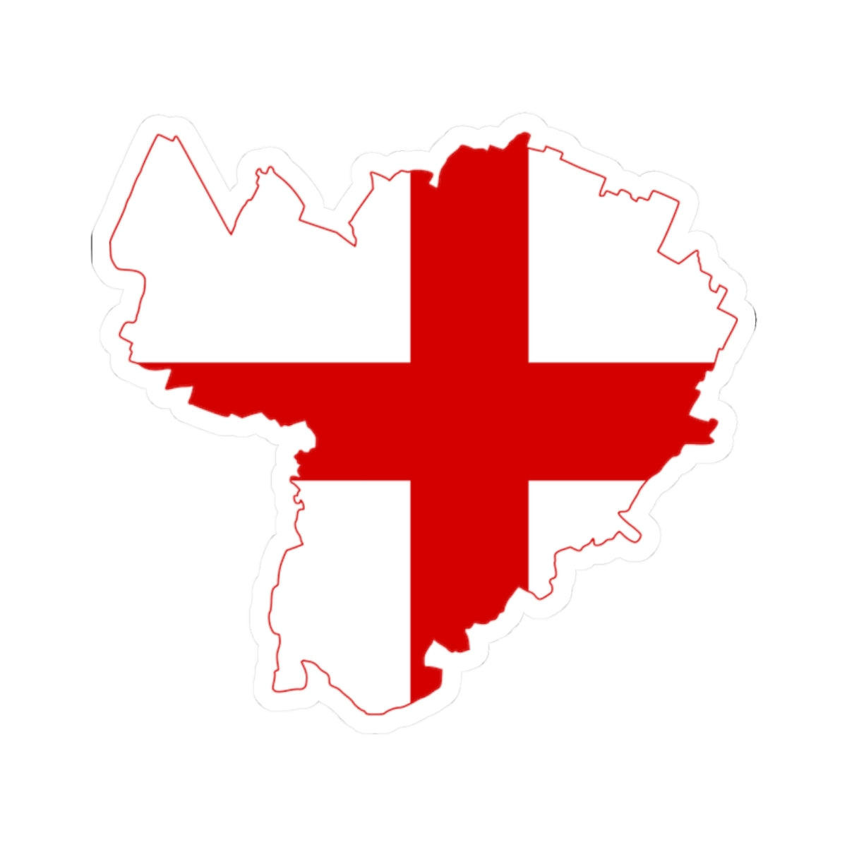 Flag map of Bologna (Italy) STICKER Vinyl Kiss-Cut Decal