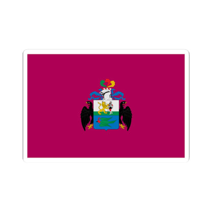 Flag of Huanuco 1812 with Coat of Arms (Peru) STICKER Vinyl Kiss-Cut Decal