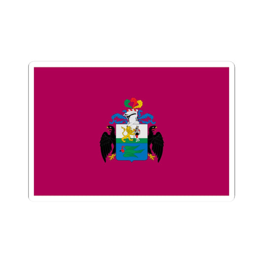 Flag of Huanuco 1812 with Coat of Arms (Peru) STICKER Vinyl Kiss-Cut Decal