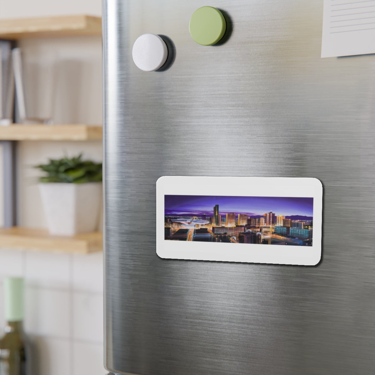 Cityscape (Magazine Illustration) Refrigerator Magnet-The Sticker Space