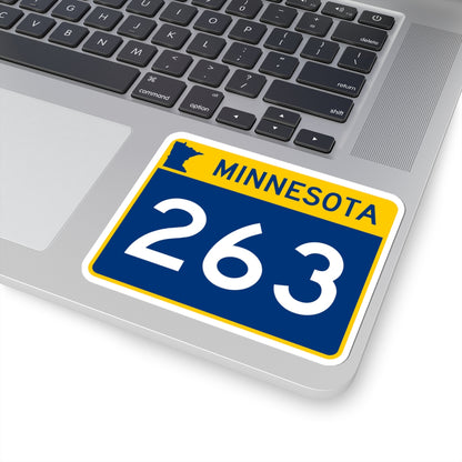 MN-263 wide (Minnesota) (Road Sign) STICKER Vinyl Kiss-Cut Decal