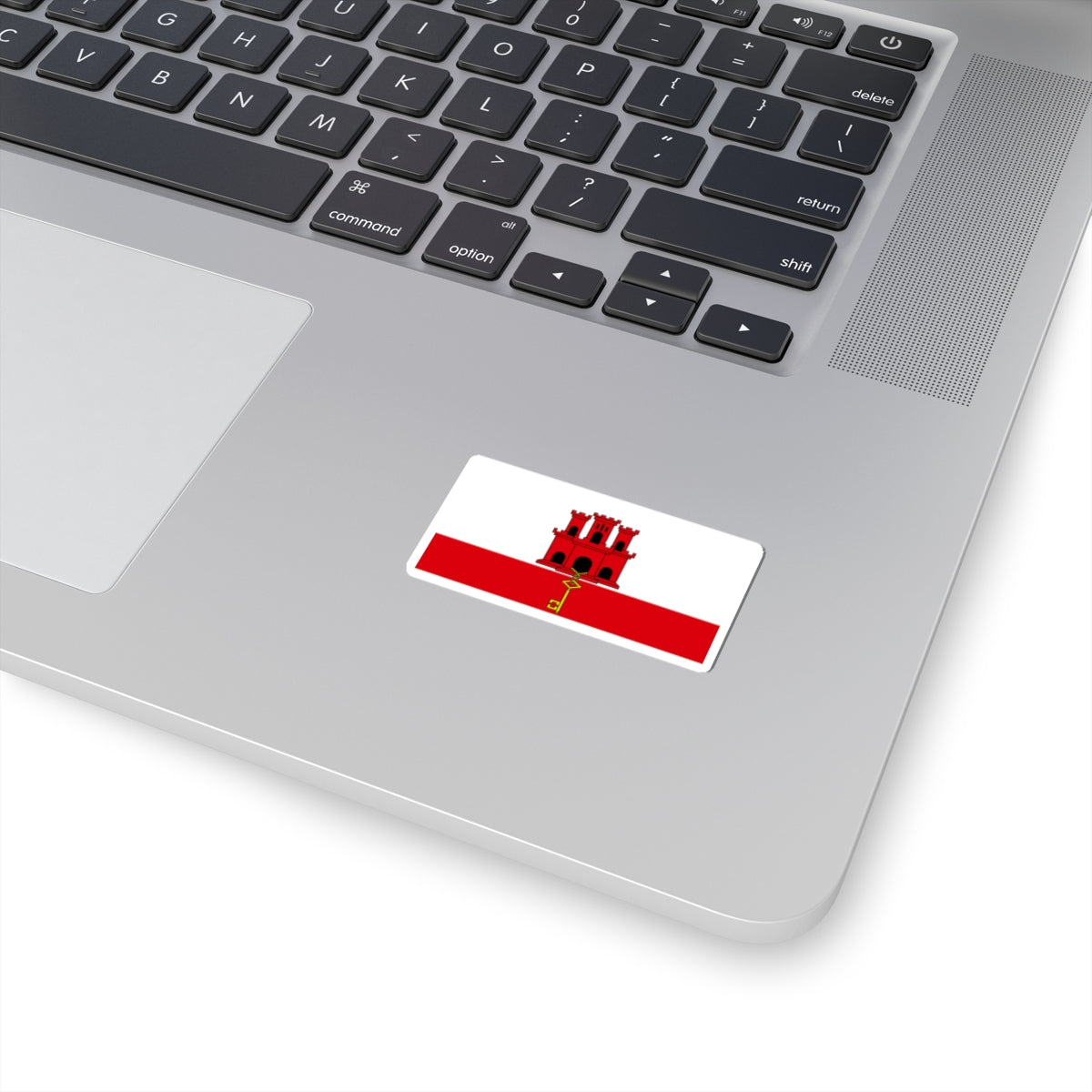 Flag of Gibraltar (United Kingdom) STICKER Vinyl Kiss-Cut Decal