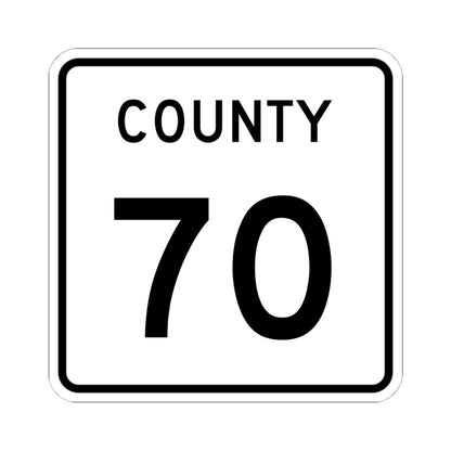 County 70 square (Minnesota) (Road Sign) STICKER Vinyl Kiss-Cut Decal
