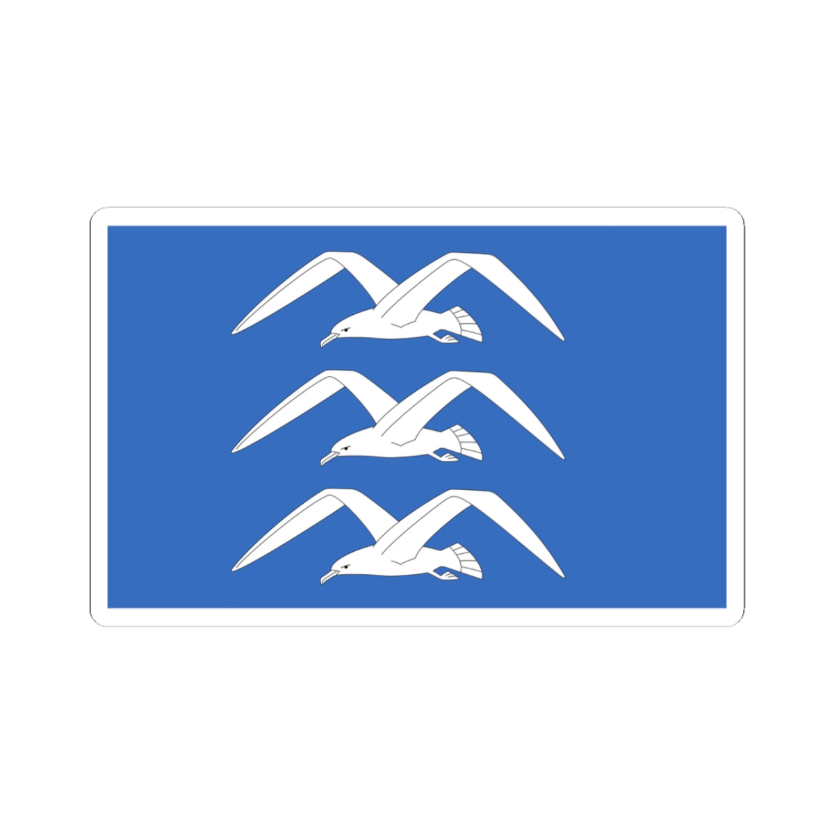 Flag of Haugesund (Norway) STICKER Vinyl Kiss-Cut Decal