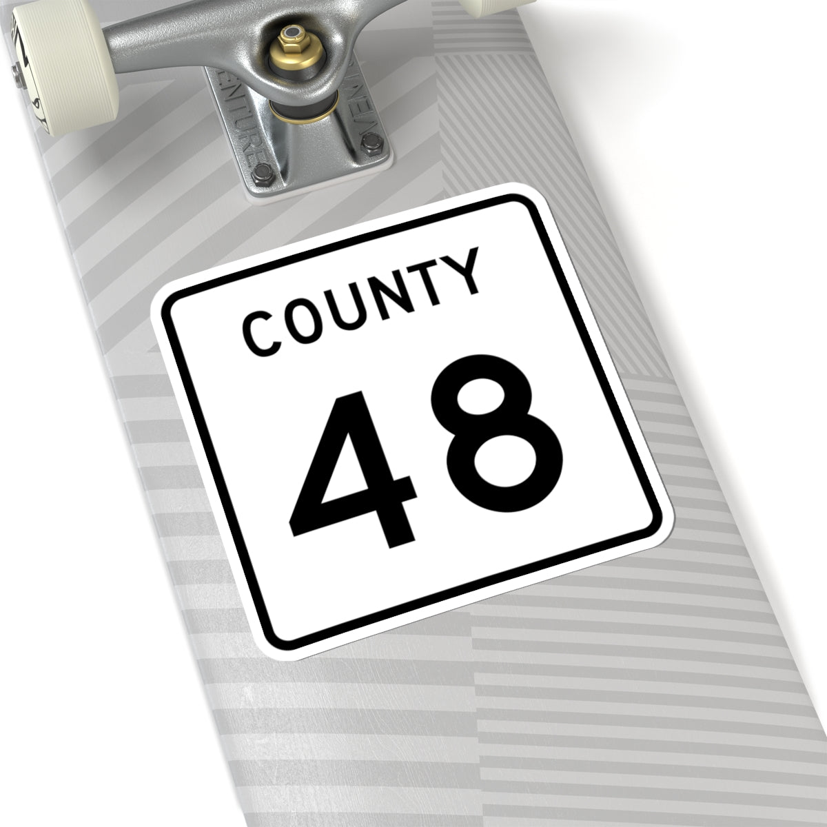 County 48 square (Minnesota) (Road Sign) STICKER Vinyl Kiss-Cut Decal