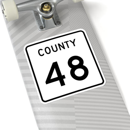 County 48 square (Minnesota) (Road Sign) STICKER Vinyl Kiss-Cut Decal