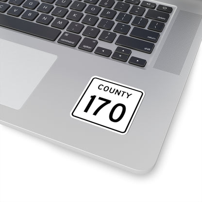 County 170 square (Minnesota) (Road Sign) STICKER Vinyl Kiss-Cut Decal