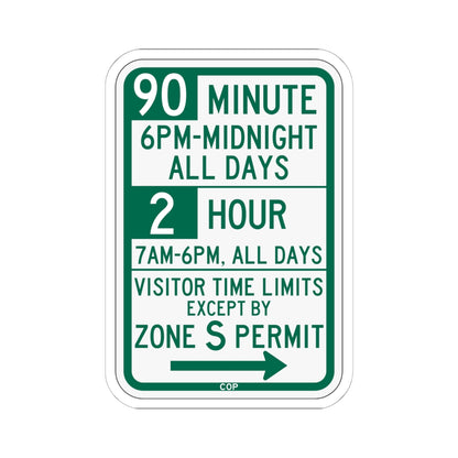 PBOT Road sign P4437L (Oregon) (Road Sign) STICKER Vinyl Kiss-Cut Decal