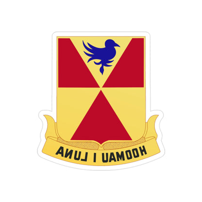 97th Artillery Group (U.S. Army) REVERSE PRINT Transparent STICKER-2" × 2"-The Sticker Space