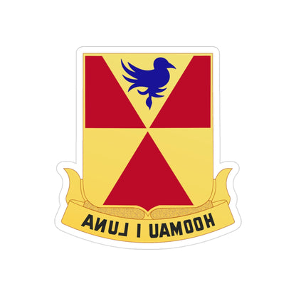 97th Artillery Group (U.S. Army) REVERSE PRINT Transparent STICKER-3" × 3"-The Sticker Space