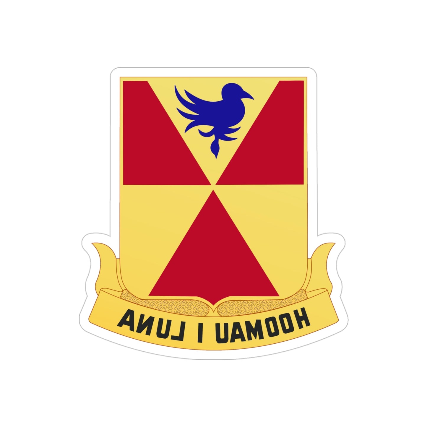 97th Artillery Group (U.S. Army) REVERSE PRINT Transparent STICKER-4" × 4"-The Sticker Space