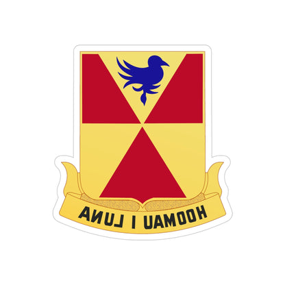 97th Artillery Group (U.S. Army) REVERSE PRINT Transparent STICKER-4" × 4"-The Sticker Space