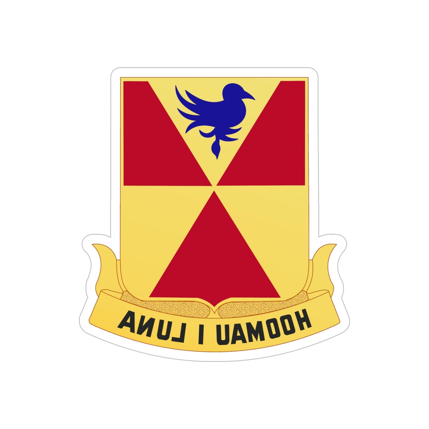 97th Artillery Group (U.S. Army) REVERSE PRINT Transparent STICKER-5" × 5"-The Sticker Space