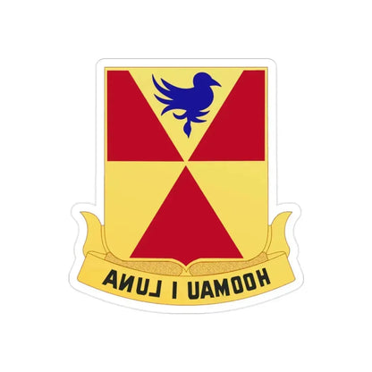 97th Artillery Group (U.S. Army) REVERSE PRINT Transparent Die-Cut STICKER 2 Inch Die-Cut Transparent - The Sticker Space