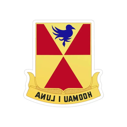 97th Artillery Group (U.S. Army) REVERSE PRINT Transparent Die-Cut STICKER 3 Inch Die-Cut Transparent - The Sticker Space