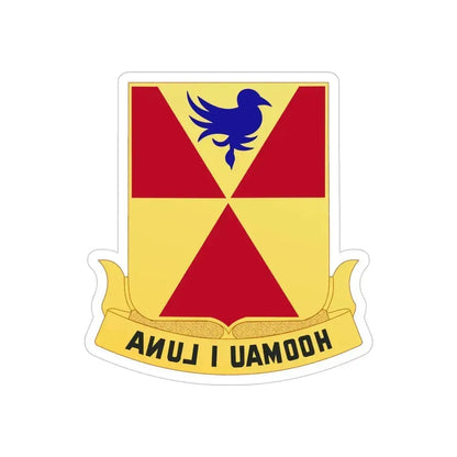97th Artillery Group (U.S. Army) REVERSE PRINT Transparent Die-Cut STICKER 4 Inch Die-Cut Transparent - The Sticker Space