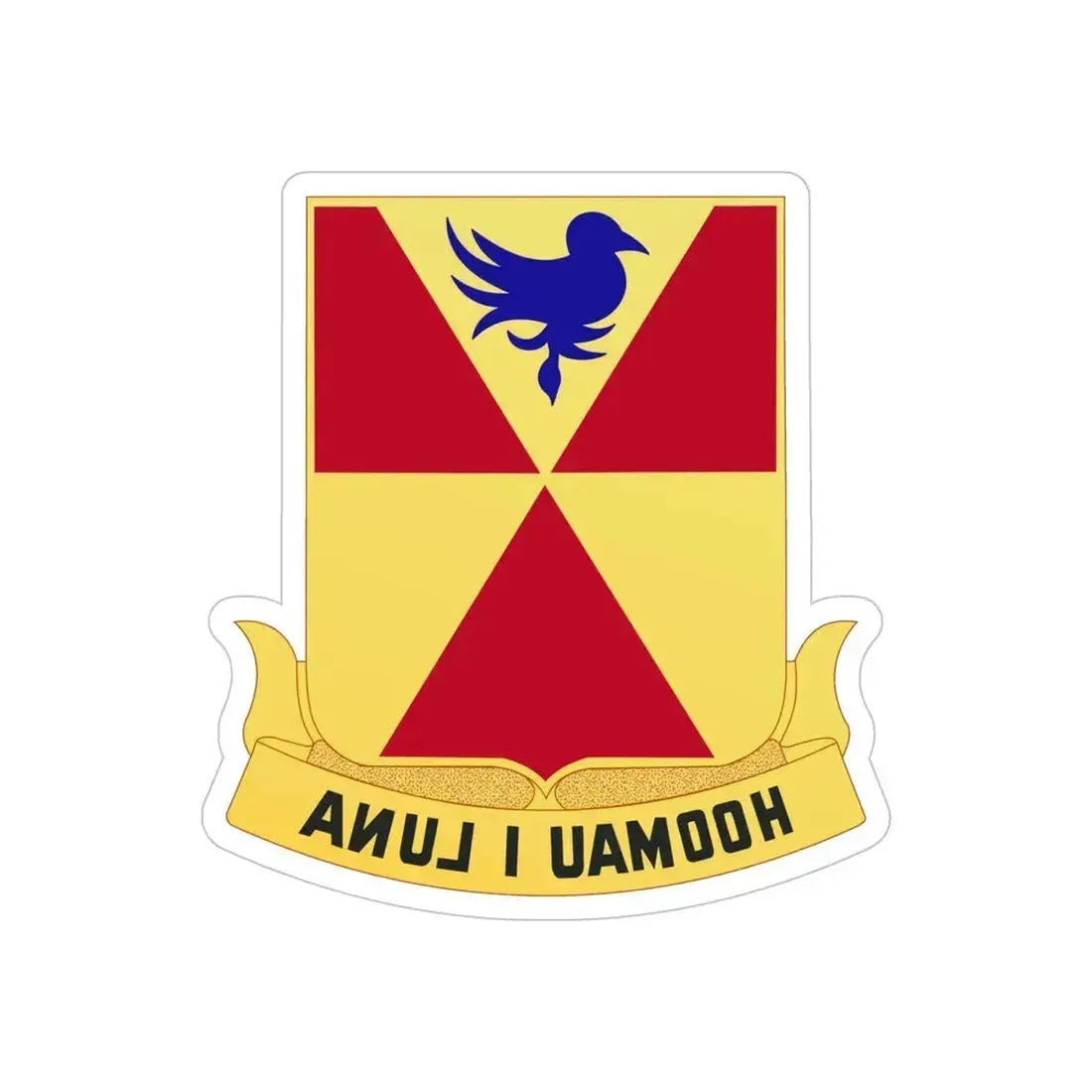 97th Artillery Group (U.S. Army) REVERSE PRINT Transparent Die-Cut STICKER 5 Inch Die-Cut Transparent - The Sticker Space