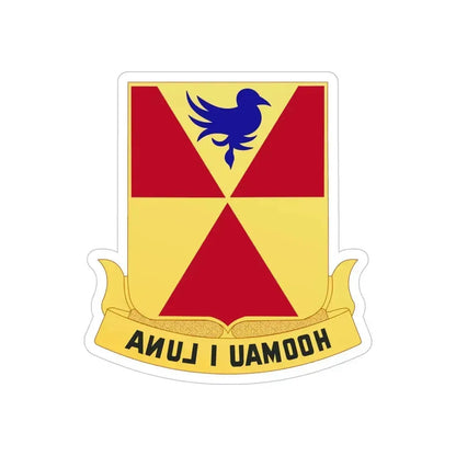 97th Artillery Group (U.S. Army) REVERSE PRINT Transparent Die-Cut STICKER 5 Inch Die-Cut Transparent - The Sticker Space