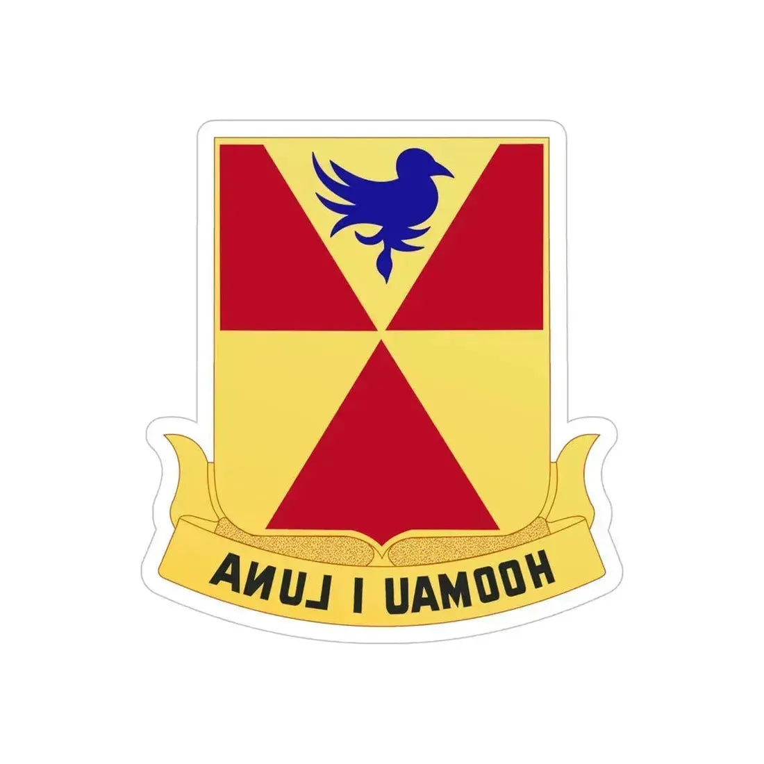97th Artillery Group (U.S. Army) REVERSE PRINT Transparent Die-Cut STICKER 6 Inch Die-Cut Transparent - The Sticker Space