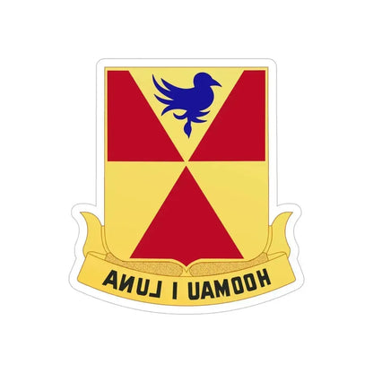 97th Artillery Group (U.S. Army) REVERSE PRINT Transparent Die-Cut STICKER 6 Inch Die-Cut Transparent - The Sticker Space
