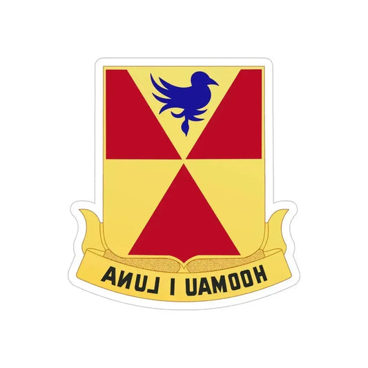 97th Artillery Group (U.S. Army) REVERSE PRINT Transparent Die-Cut STICKER 6 Inch Die-Cut Transparent - The Sticker Space