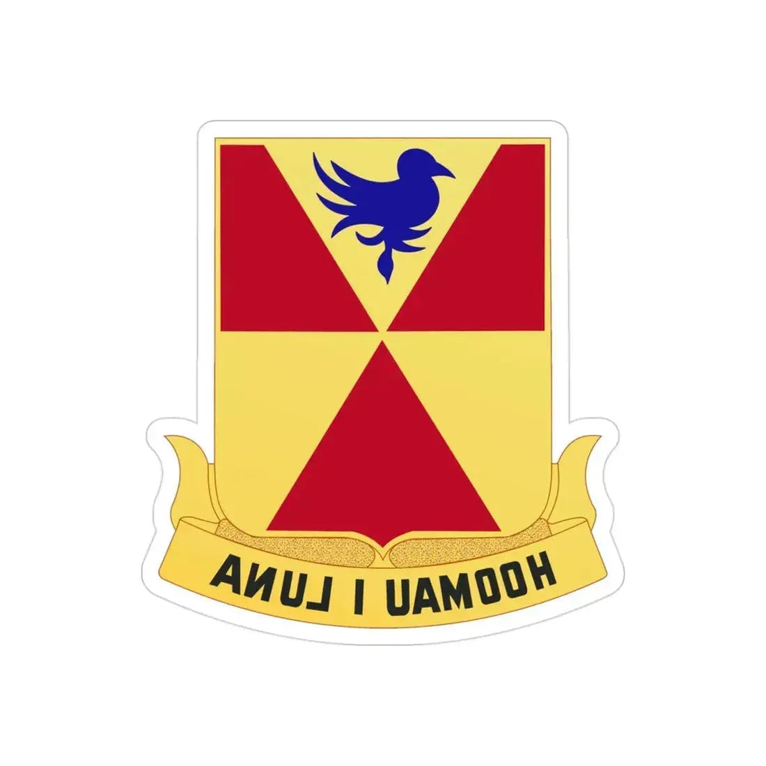 97th Artillery Group (U.S. Army) REVERSE PRINT Transparent Die-Cut STICKER - The Sticker Space