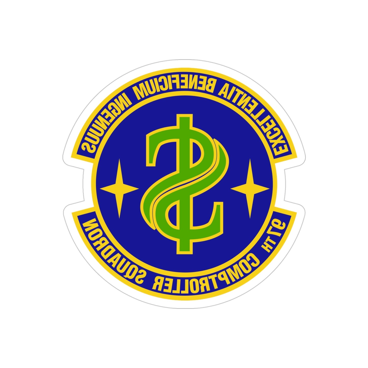 97th Comptroller Squadron (U.S. Air Force) REVERSE PRINT Transparent STICKER