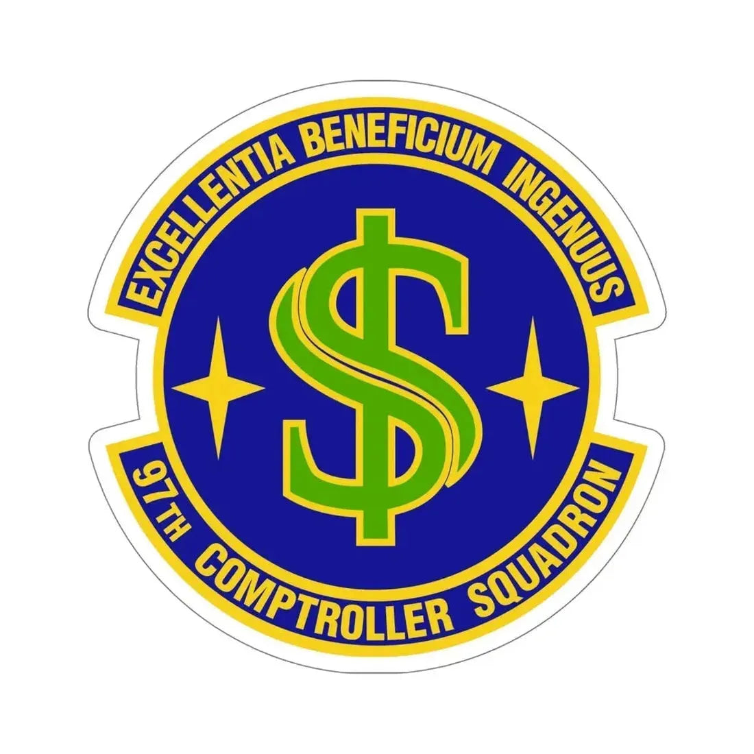 97th Comptroller Squadron (U.S. Air Force) STICKER Vinyl Die-Cut Decal - The Sticker Space