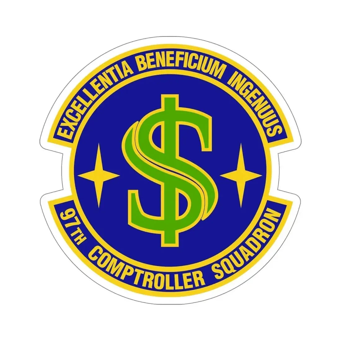 97th Comptroller Squadron (U.S. Air Force) STICKER Vinyl Die-Cut Decal - The Sticker Space