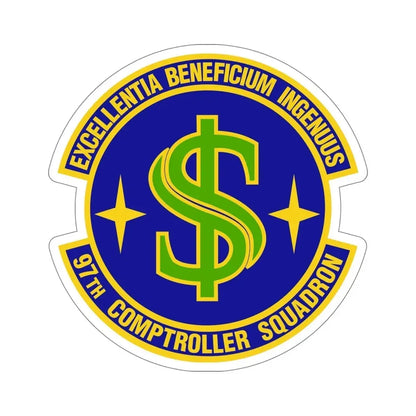 97th Comptroller Squadron (U.S. Air Force) STICKER Vinyl Die-Cut Decal - The Sticker Space