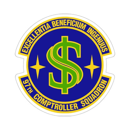 97th Comptroller Squadron (U.S. Air Force) STICKER Vinyl Die-Cut Decal - The Sticker Space