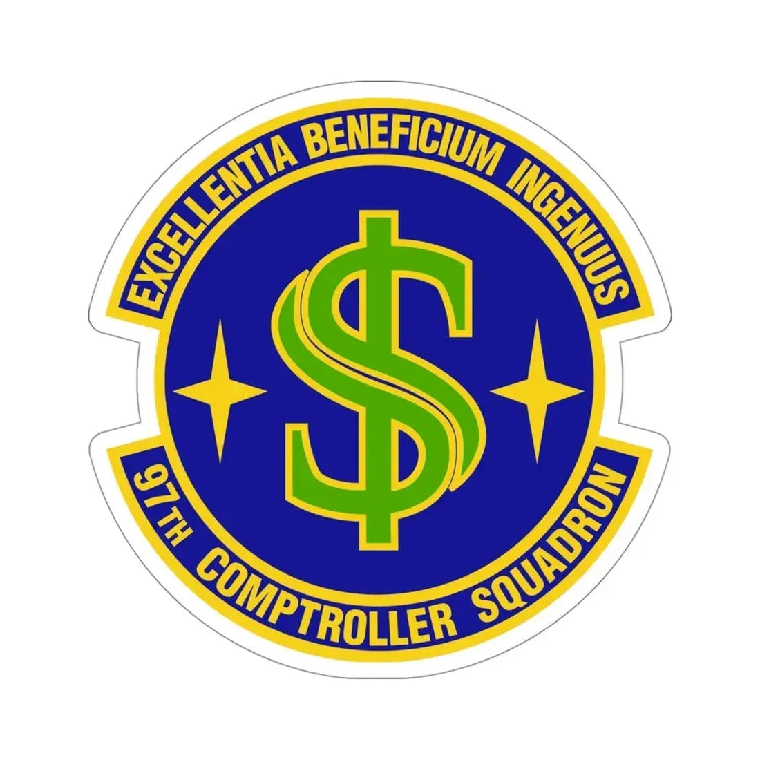 97th Comptroller Squadron (U.S. Air Force) STICKER Vinyl Die-Cut Decal - The Sticker Space