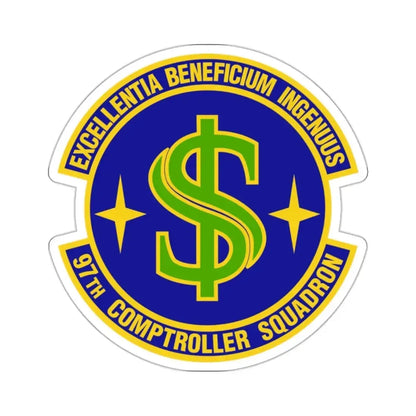 97th Comptroller Squadron (U.S. Air Force) STICKER Vinyl Kiss-Cut Decal - The Sticker Space