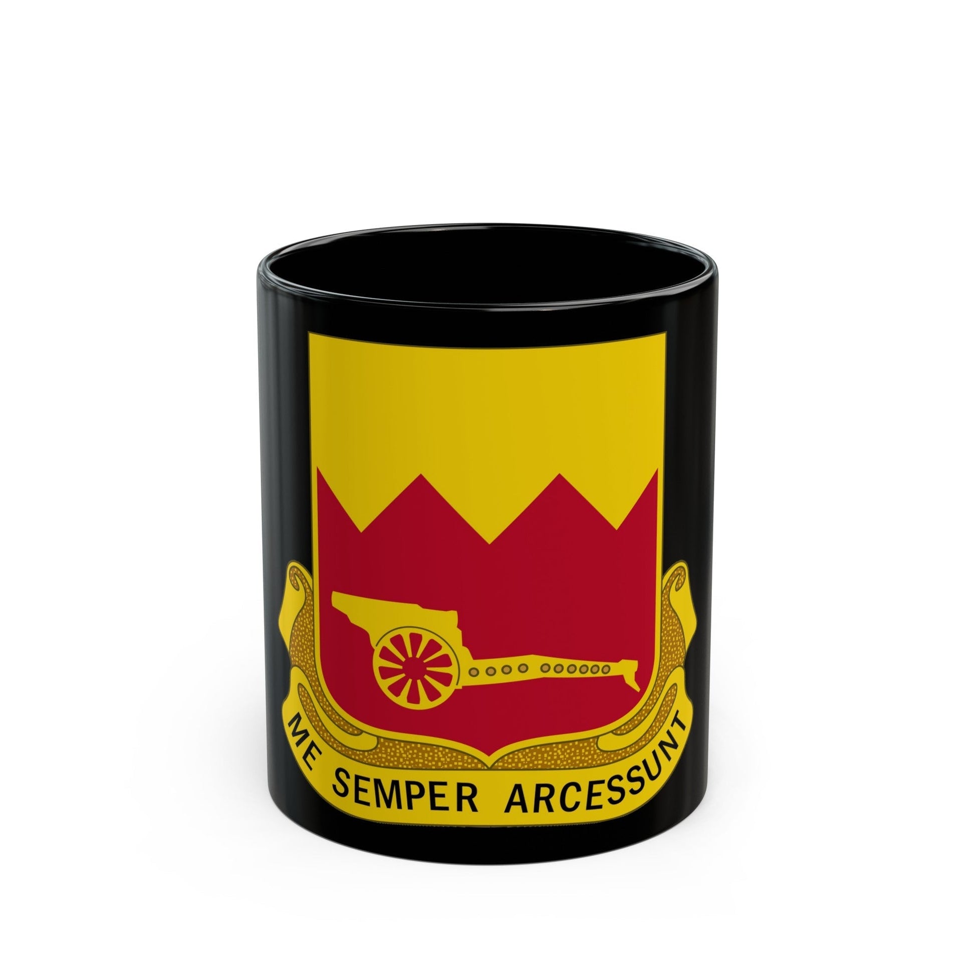 97th Field Artillery Battalion (U.S. Army) Black Coffee Mug-11oz-The Sticker Space