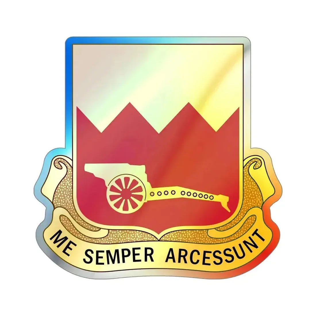 97th Field Artillery Battalion (U.S. Army) Holographic STICKER Die-Cut Vinyl Decal 6 Inch Holographic - The Sticker Space