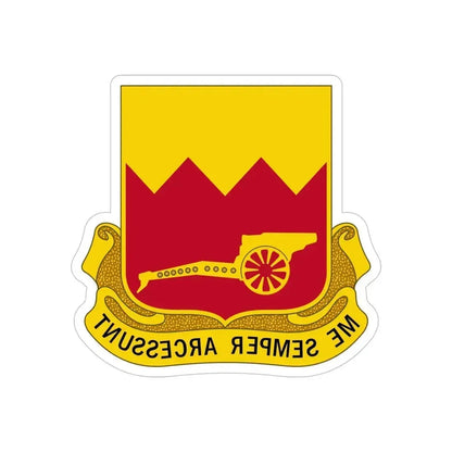 97th Field Artillery Battalion (U.S. Army) REVERSE PRINT Transparent Die-Cut STICKER 5 Inch Die-Cut Transparent - The Sticker Space